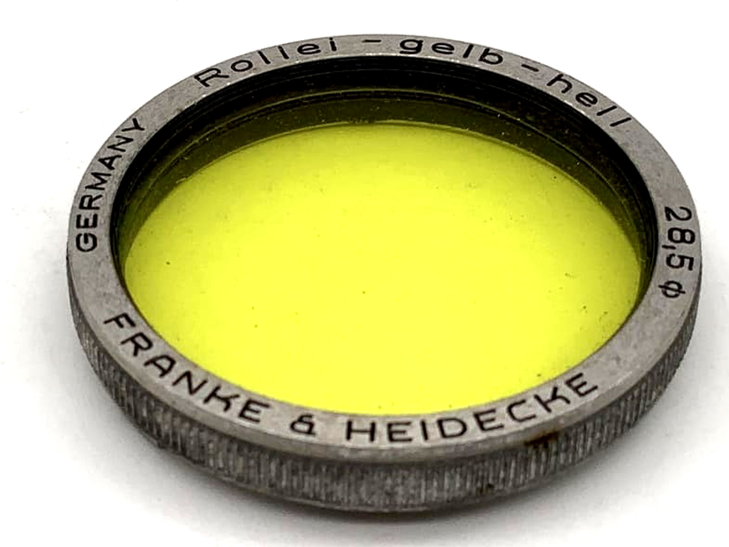 Rollei color filter yellow light for Rolleiflex f/3.5 Tessar/ Xenar (RI)