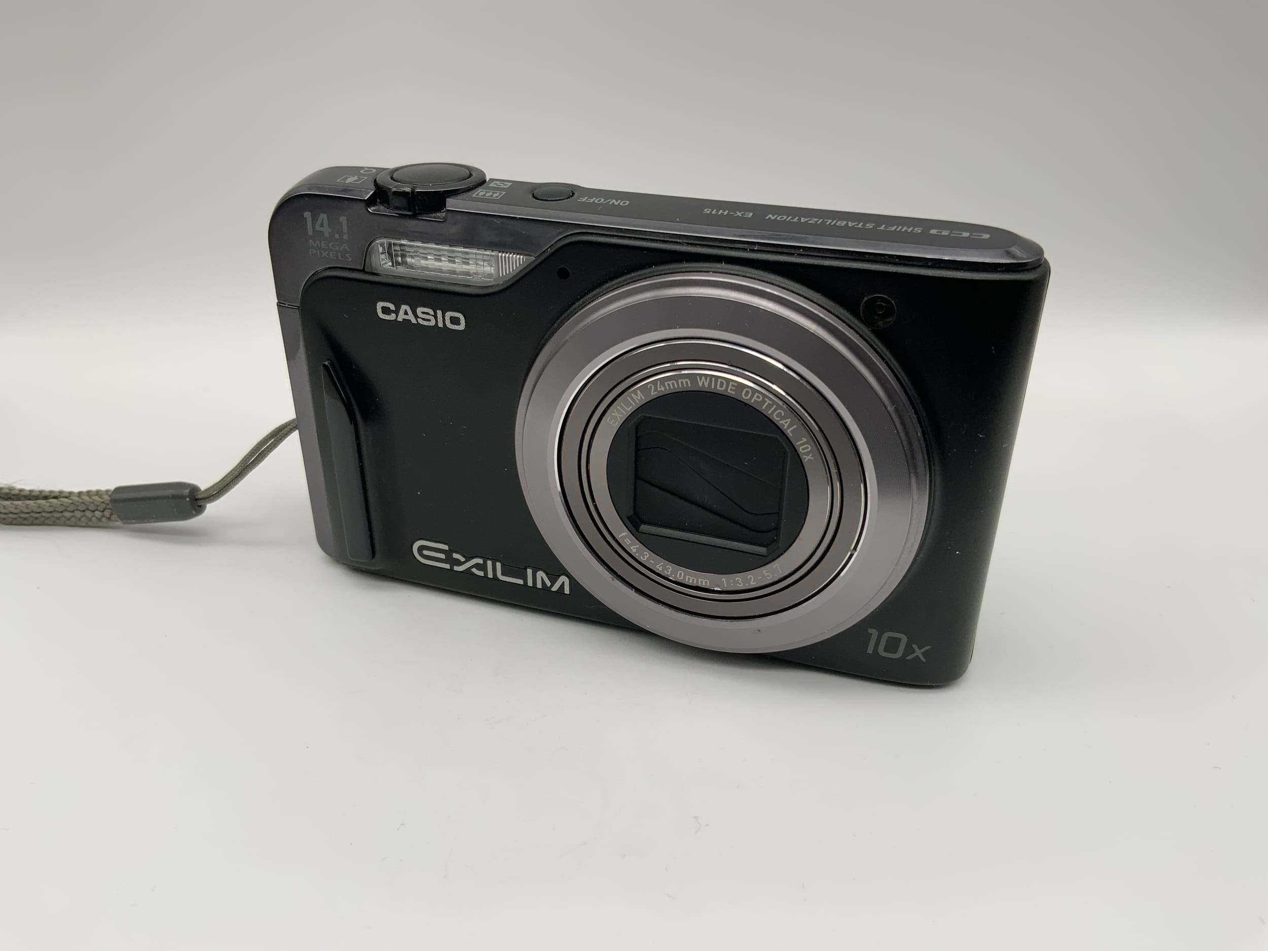 Casio EX-H15 with 24mm Wide Optical 10x f=4.3-43.0mm 1:3.2-5.7 14.1 Mega Pixels