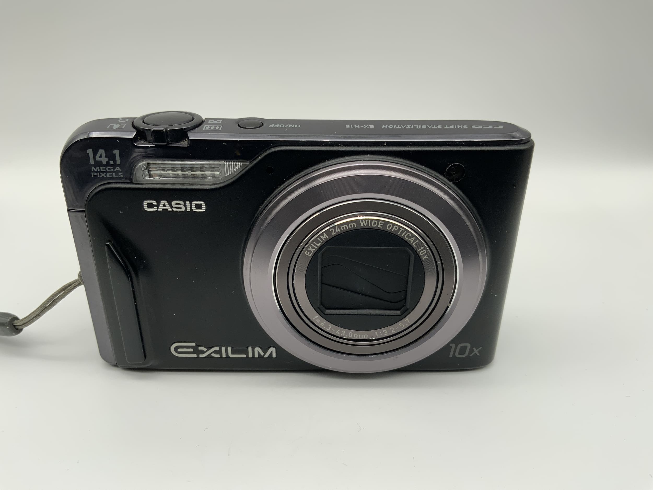 Casio EX-H15 with 24mm Wide Optical 10x f=4.3-43.0mm 1:3.2-5.7 14.1 Mega Pixels