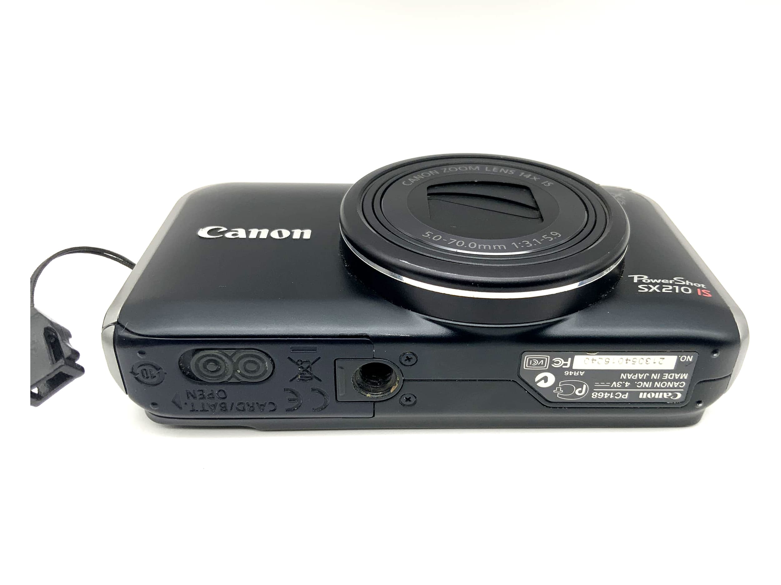Canon PowerShot SX210 IS with Zoom Lens 14x IS 5.0-70.0mm 1:3.1-5.9 14.1 MP