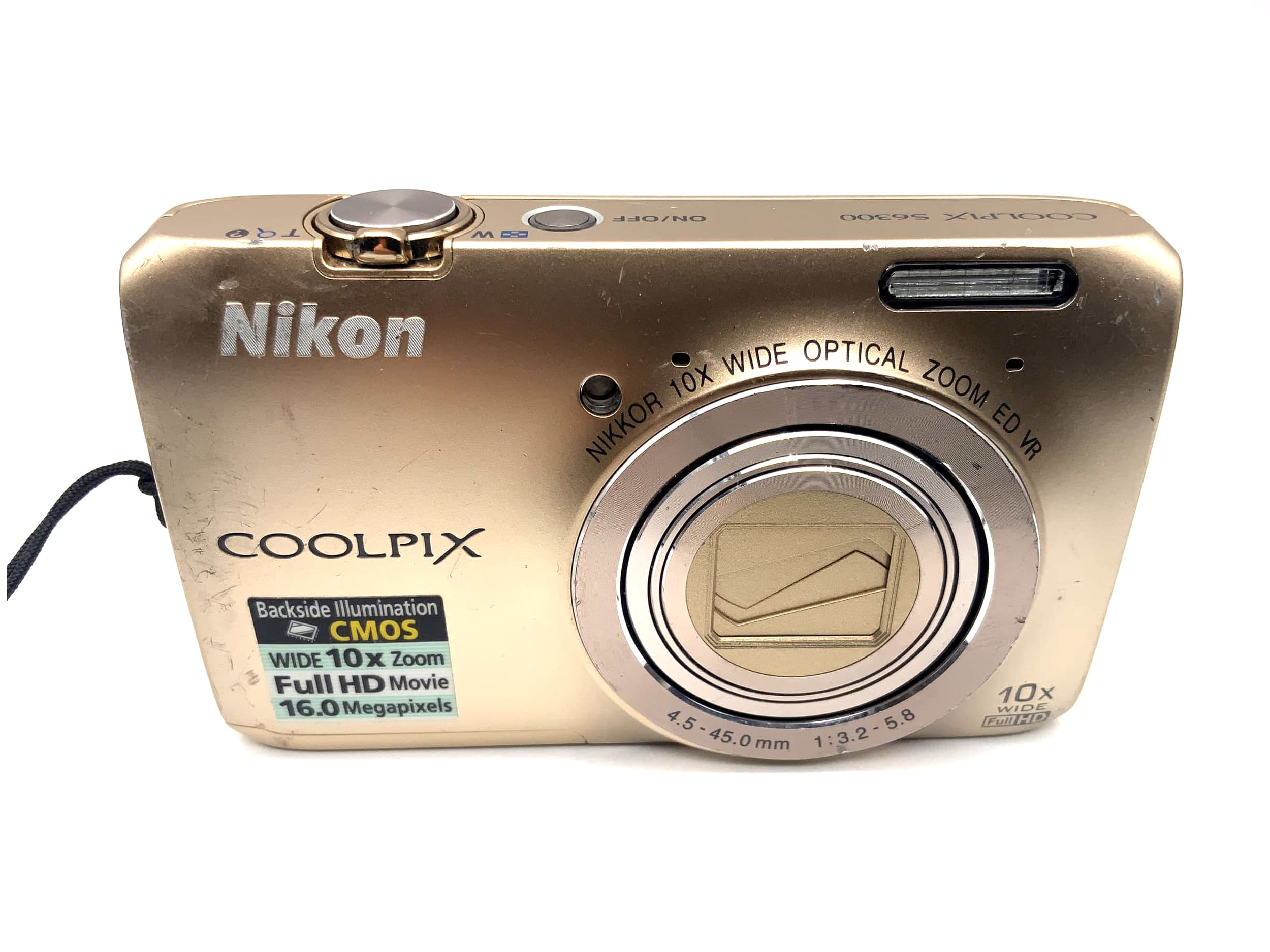 Nikon Coolpix S6300 avec objectif Nikkor 10x grand angle ED VR 4,5-45,0 mm 1:3,2-5,8 16,0 MP