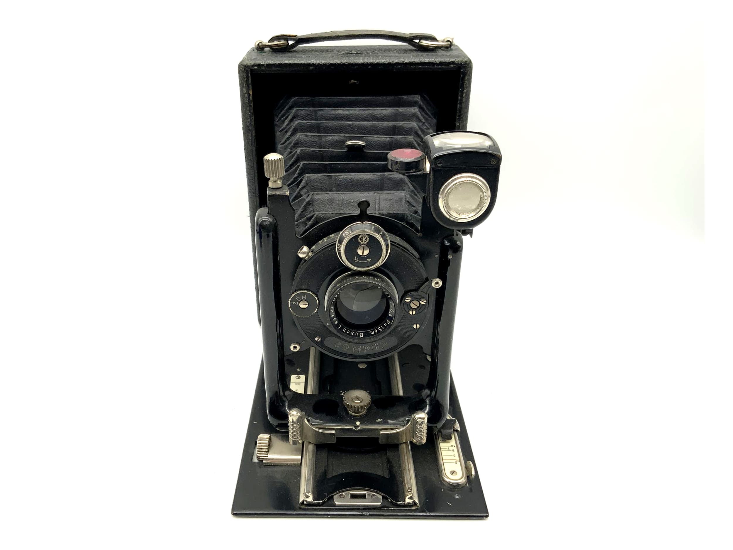 Emil Busch plate camera with Leukar Double Anastigmat F6.8 F=15cm Compur