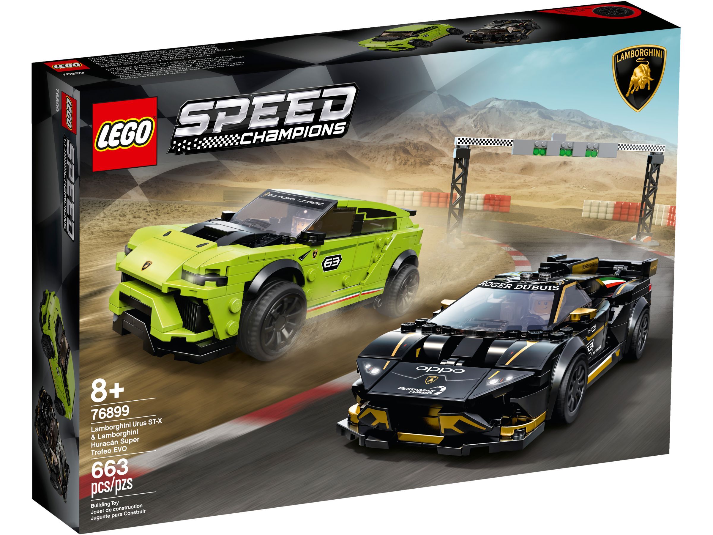 LEGO Speed Champions 76899 Lamborghini Urus ST-X et Lamborghini Huracán Super Trofeo EVO