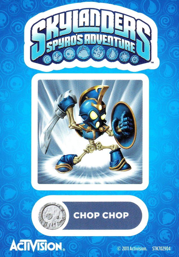 Skylanders Spyros Adventure Chop Chop Aufkleber