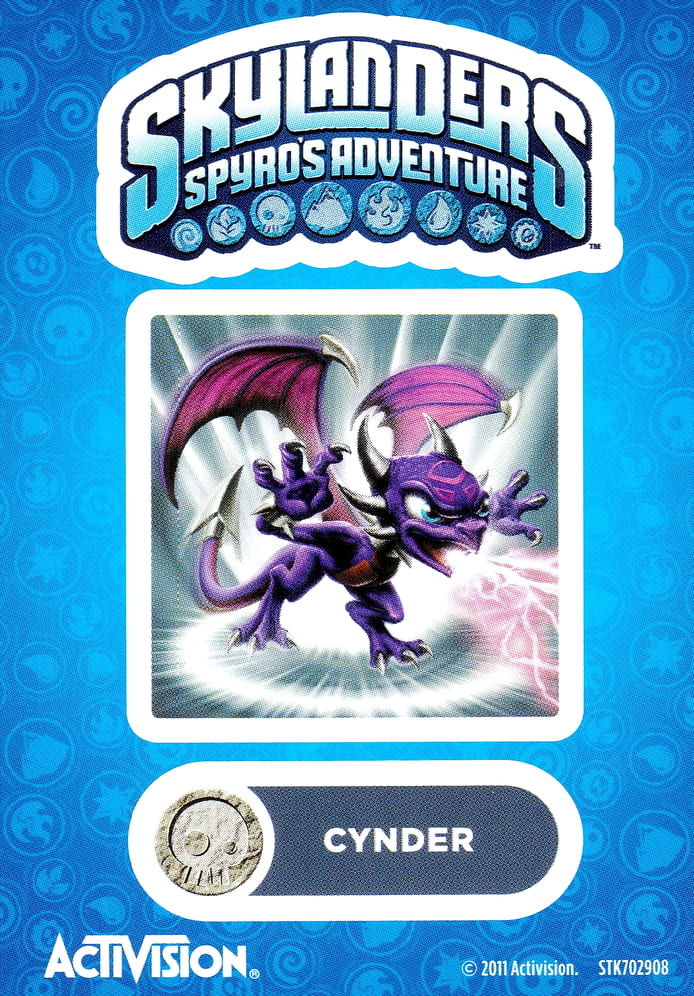 Skylanders Spyros Adventure Cynder Aufkleber