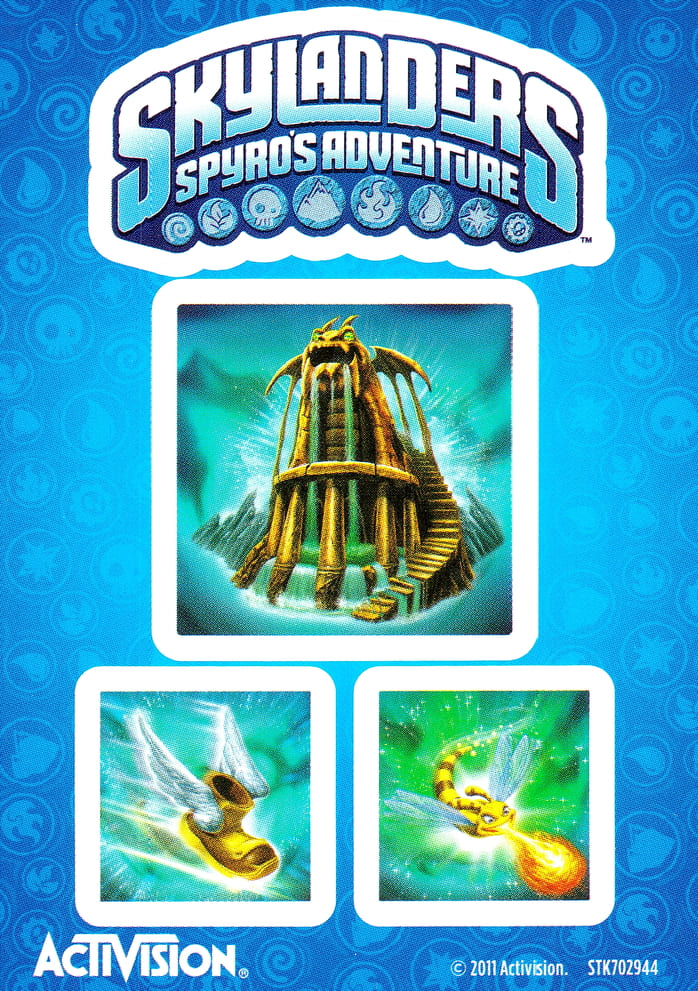 Skylanders Spyros Adventure Dragons Peak Adventure Pack Aufkleber