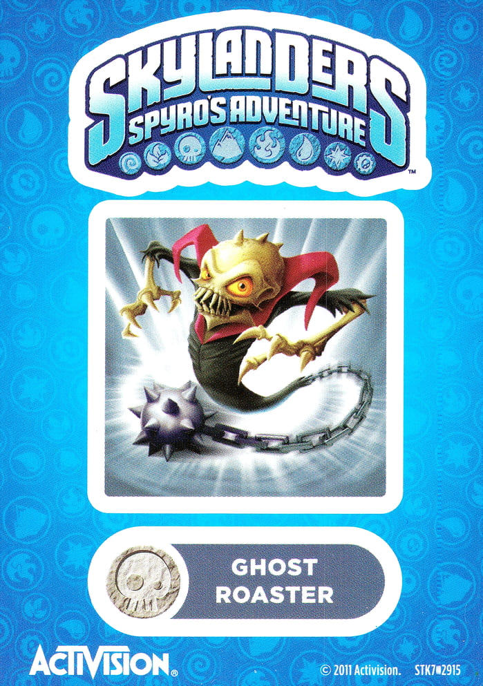 Skylanders Spyros Adventure Ghost Roaster Aufkleber