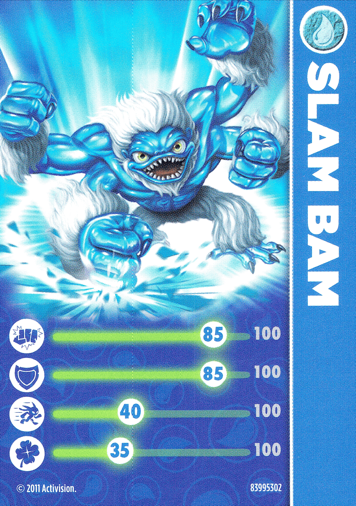Skylanders Spyros Adventure Slam Bam Karte
