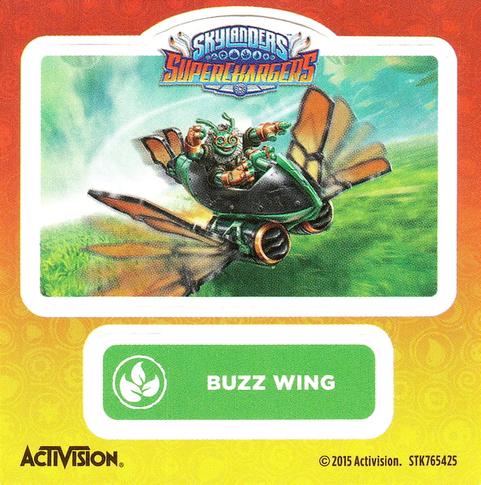 Skylanders Superchargers Buzz Wing Aufkleber
