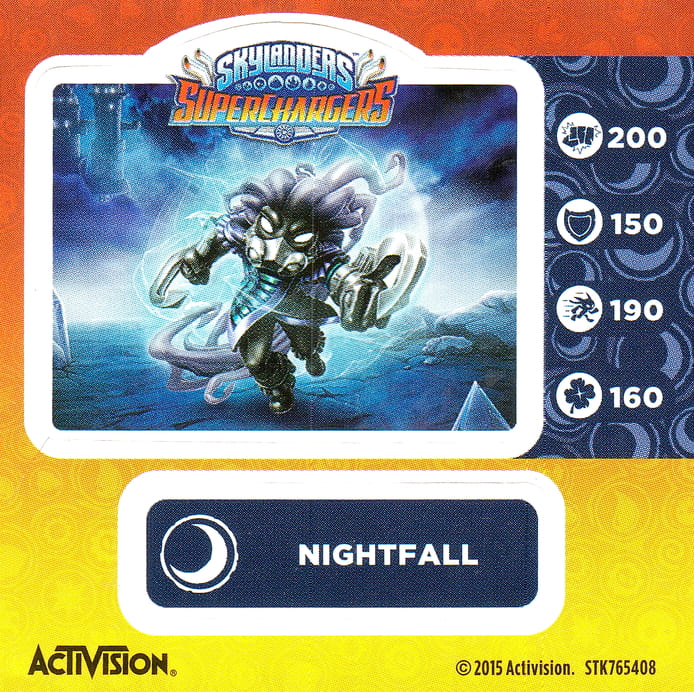 Skylanders Superchargers Nightfall Aufkleber