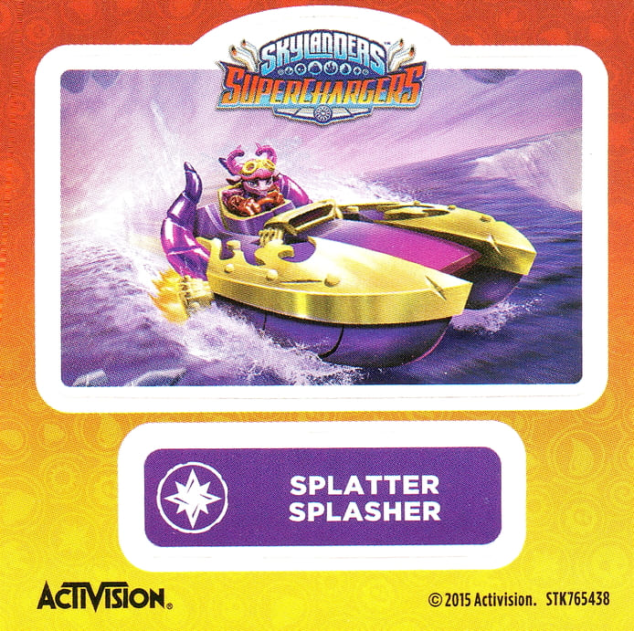 Skylanders Superchargers Splatter Splasher Aufkleber