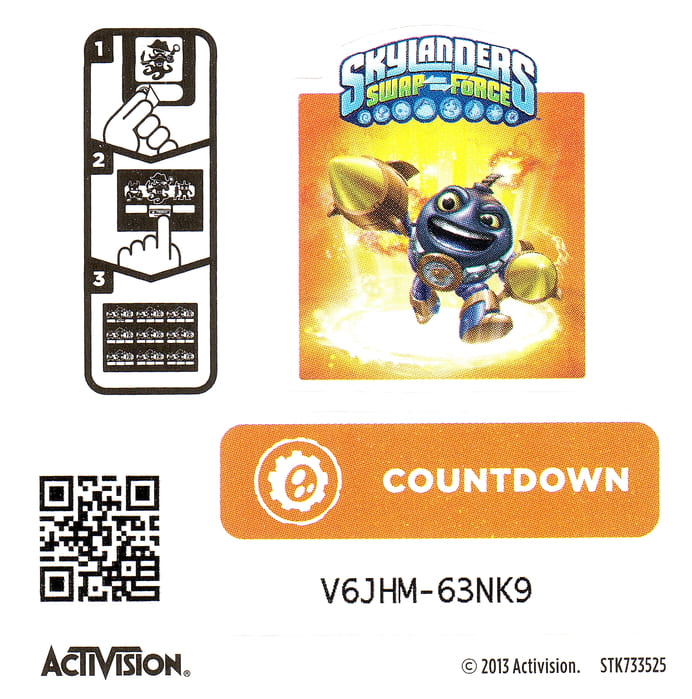 Skylanders Swap Force Countdown Aufkleber