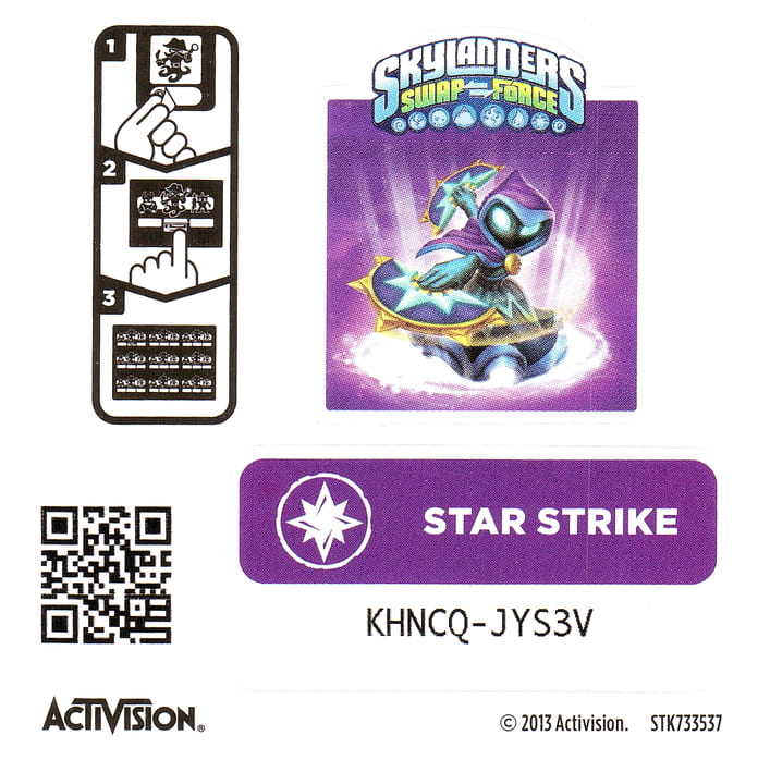 Skylanders Swap Force Star Strike Aufkleber
