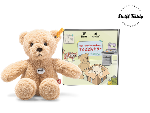 Tonie Figures Steiff Soft Cuddly Friends Ben Teddy Bear Audio Play Figure for Toniebox