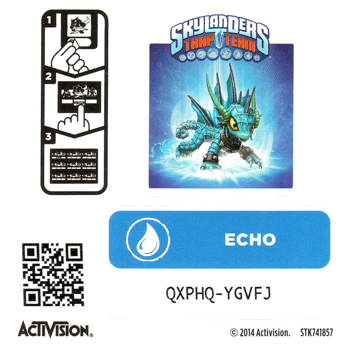 Skylanders Trap Team Echo Aufkleber