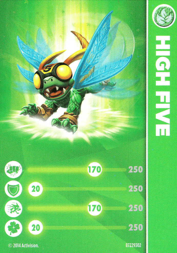 Skylanders Trap Team High Five Karte