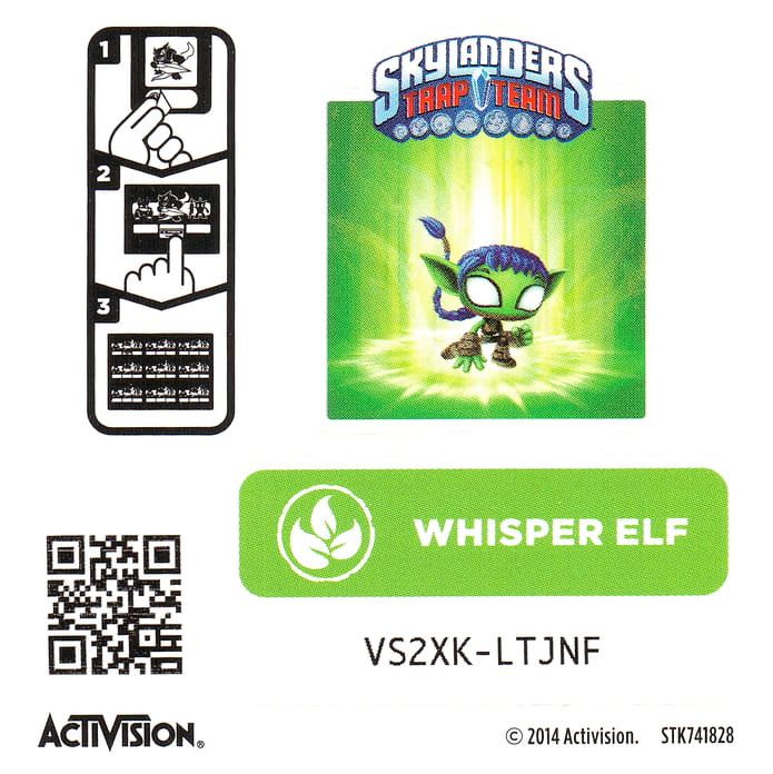 Skylanders Trap Team Whisper Elf Aufkleber