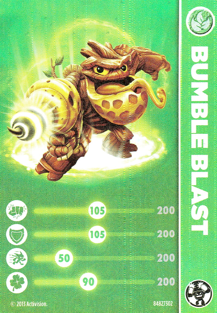 Skylanders Swap Force Bumble Blast Lightcore Karte