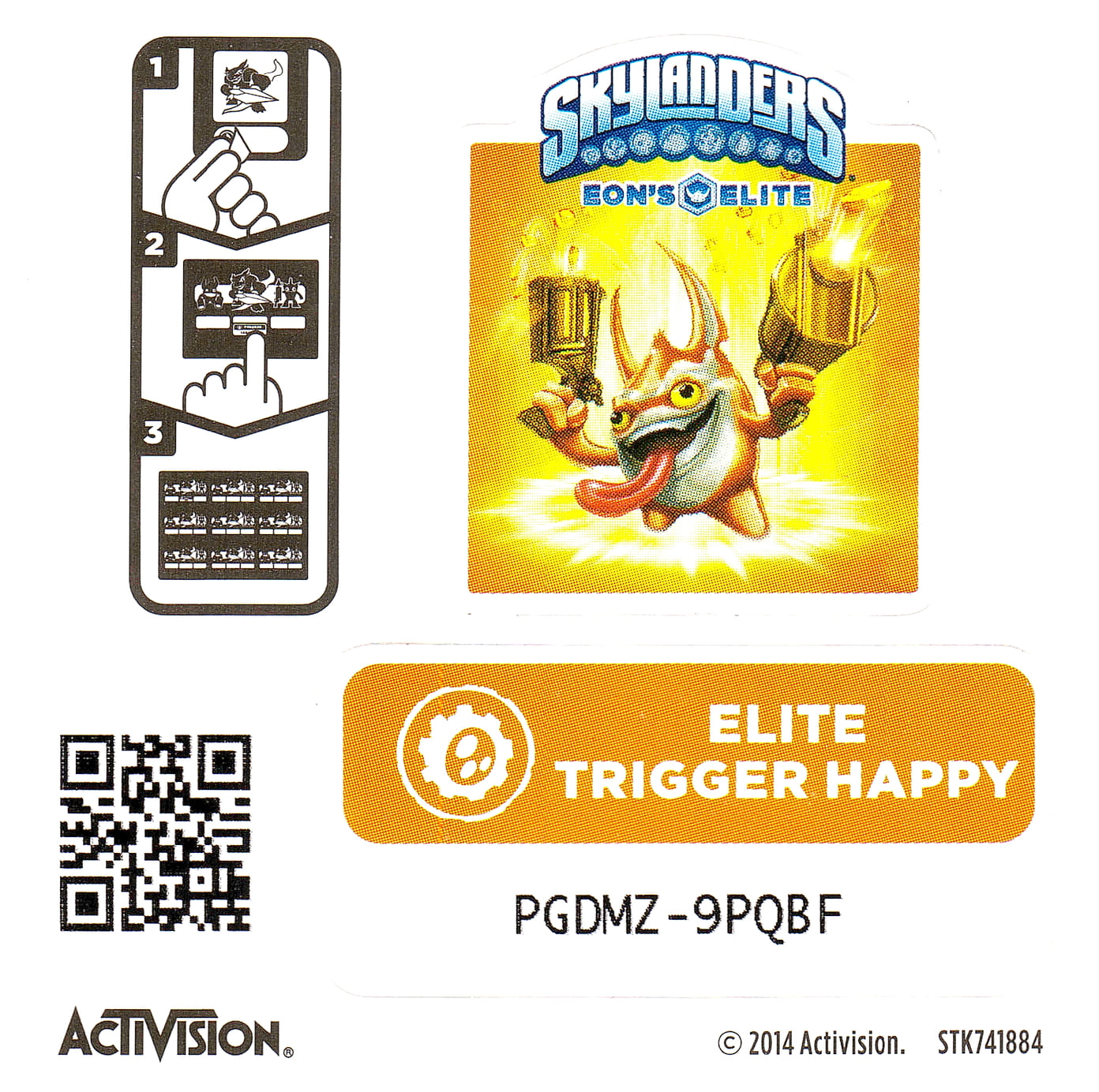 Skylanders Eons Elite Trigger Happy Aufkleber