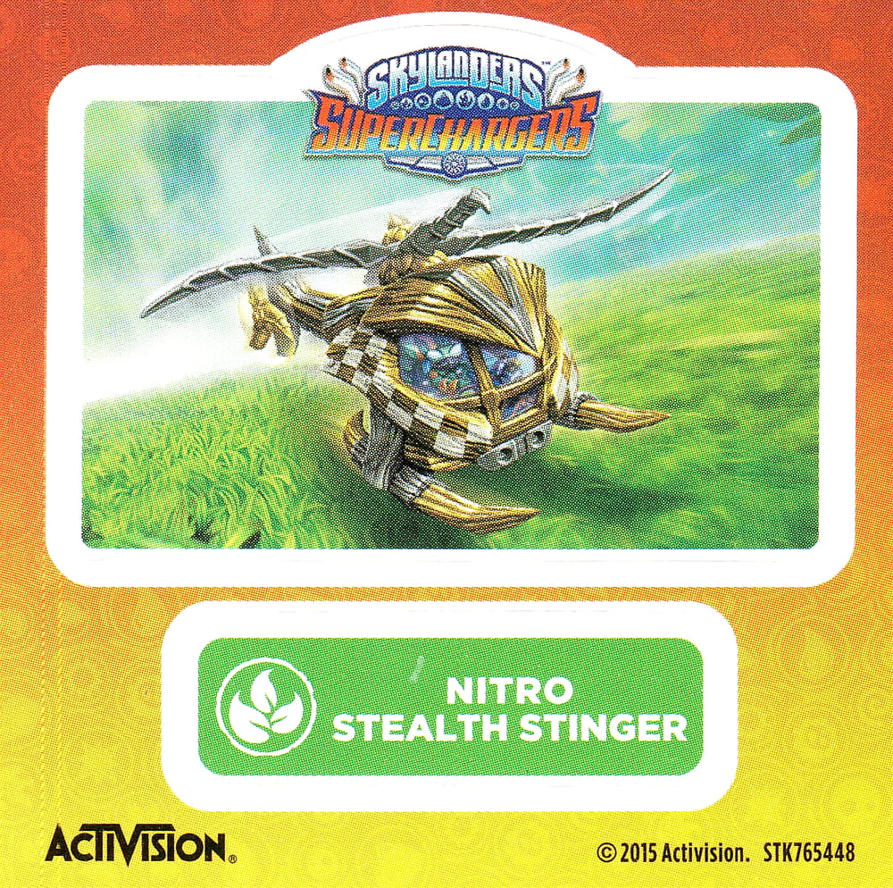 Skylanders Superchargers Nitro Stealth Stinger Aufkleber