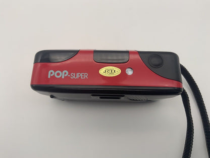 Konica Pop Super 35 mm appareil photo compact autofocus AF Point &amp; Shoot en rouge rareté