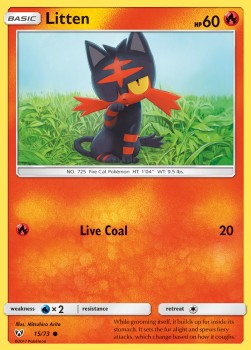 Litten⁣ - Shining Legends⁣ (Common)⁣ [15]