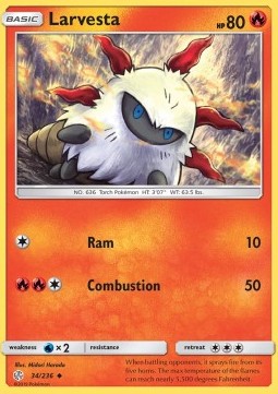 Larvesta⁣ - Cosmic Eclipse⁣ (Uncommon)⁣ [34]