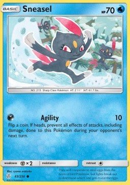 Sneasel⁣ - Cosmic Eclipse⁣ (Common)⁣ [43]