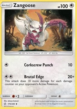 Zangoose⁣ - Cosmic Eclipse⁣ (Uncommon)⁣ [173]