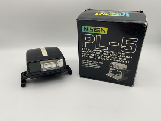 Nissin PL-5 flash unit for Polaroid instant camera clip-on flash light