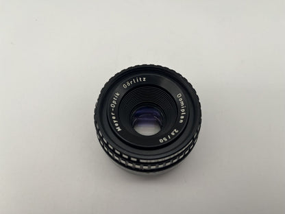 Meyer-Optik Görlitz Domiplan 1:2.8 50mm Objektiv manuell analog Lens (Exa)