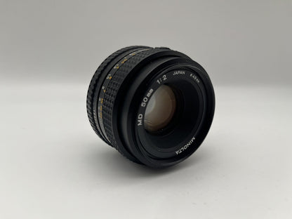 Minolta MD 1:2 50mm Objektiv manuell analog Lens