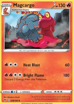 Magcargo⁣ - Vivid Voltage⁣ (Uncommon)⁣ [28]
