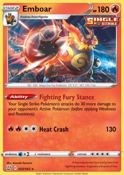 Emboar⁣ - Battle Styles⁣ (Holo Rare)⁣ [25]
