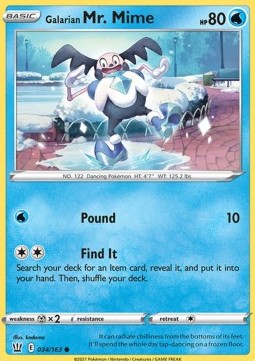 Galarian Mr. Mime⁣ - Battle Styles⁣ (Common)⁣ [34]