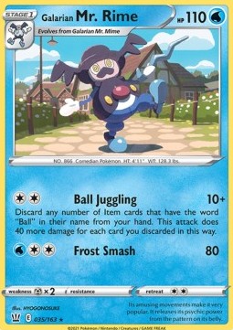 Galarian Mr. Rime⁣ - Battle Styles⁣ (Rare)⁣ [35]