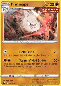 Primeape⁣ - Battle Styles⁣ (Rare)⁣ [67]