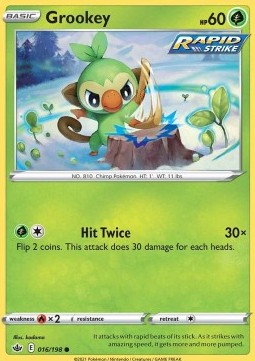 Grookey⁣ - Chilling Reign⁣ (Common)⁣ [016]