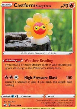Castform Sunny Form⁣ - Chilling Reign⁣ (Common)⁣ [022]