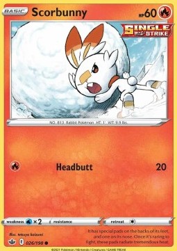 Scorbunny⁣ - Chilling Reign⁣ (Common)⁣ [026]
