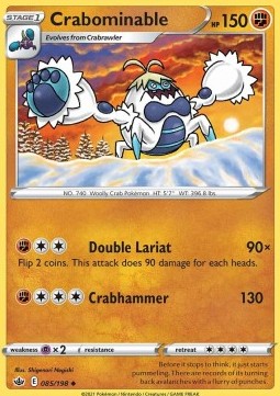 Crabominable⁣ - Chilling Reign⁣ (Uncommon)⁣ [085]