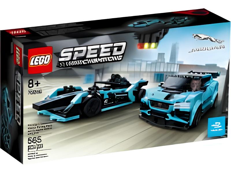 LEGO  Speed Champions 76898 Formula E Panasonic Jaguar Racing GEN2 car & Jaguar I-PACE eTROPHY