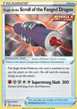 Single Strike Scroll of the Fanged Dragon⁣ - Evolving Skies⁣ (Uncommon)⁣ [158]