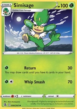 Simisage⁣ - Fusion Strike⁣ (Uncommon)⁣ [008]