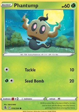 Phantump⁣ - Fusion Strike⁣ (Common)⁣ [016]