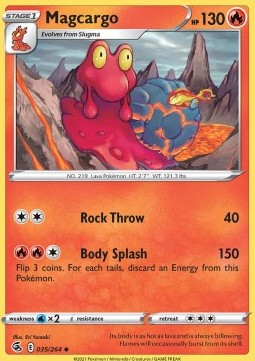 Magcargo⁣ - Fusion Strike⁣ (Uncommon)⁣ [035]