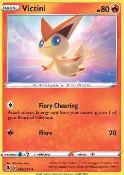 Victini⁣ - Fusion Strike⁣ (Uncommon)⁣ [036]