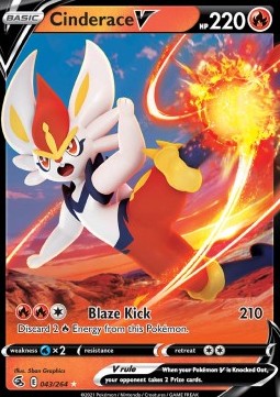 Cinderace V⁣ - Fusion Strike⁣ (Ultra Rare)⁣ [043]