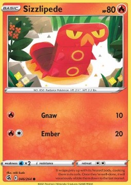 Sizzlipede⁣ - Fusion Strike⁣ (Common)⁣ [046]