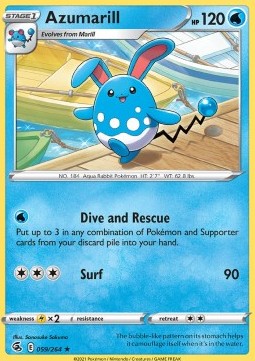 Azumarill⁣ - Fusion Strike⁣ (Rare)⁣ [059]